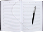 Подарочный набор: Шариковая ручка Parker Jotter Essential, Satin Black CT, стержень: Mblue, в подарочной упаковке и черный недатированный ежедневник
