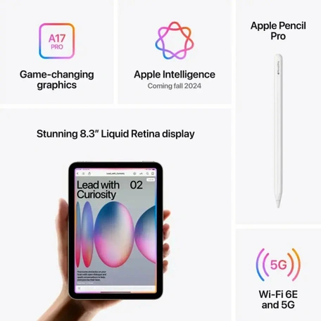 8.3" Планшет Apple iPad mini 2024, 256 ГБ, LTE, space grey