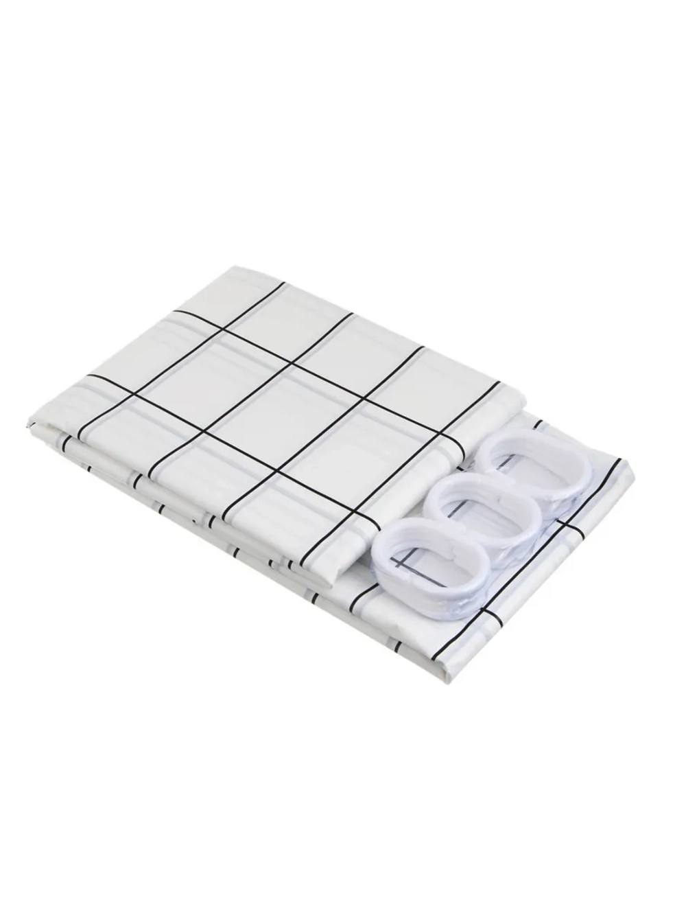 Шторка для ванной 60г/м2, 180x200см, белый цвет
