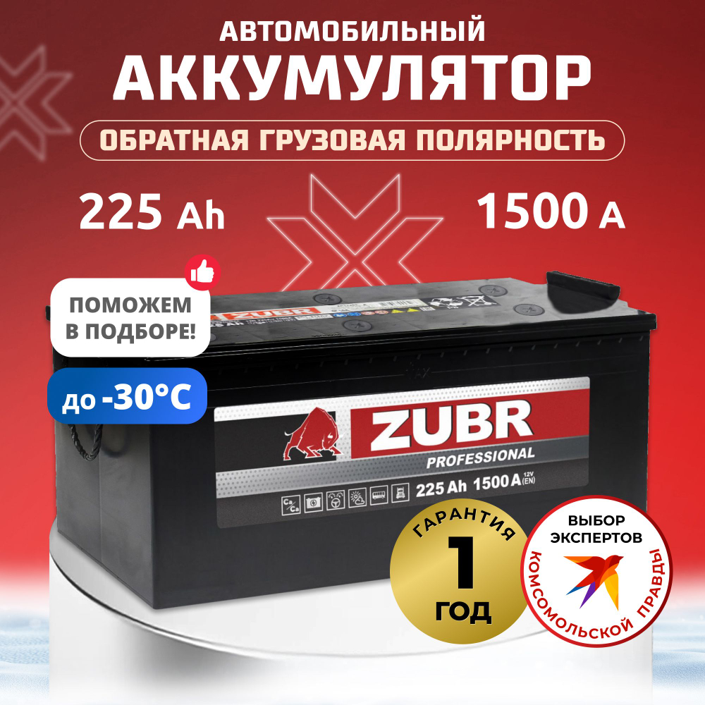 ZUBR Professional DOUBLE 225Ah L+