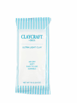 Полимерная самоотвердевающая зефирная глина для лепки Ultra Light Clay (Белая, 75 гр, Япония) Ультра