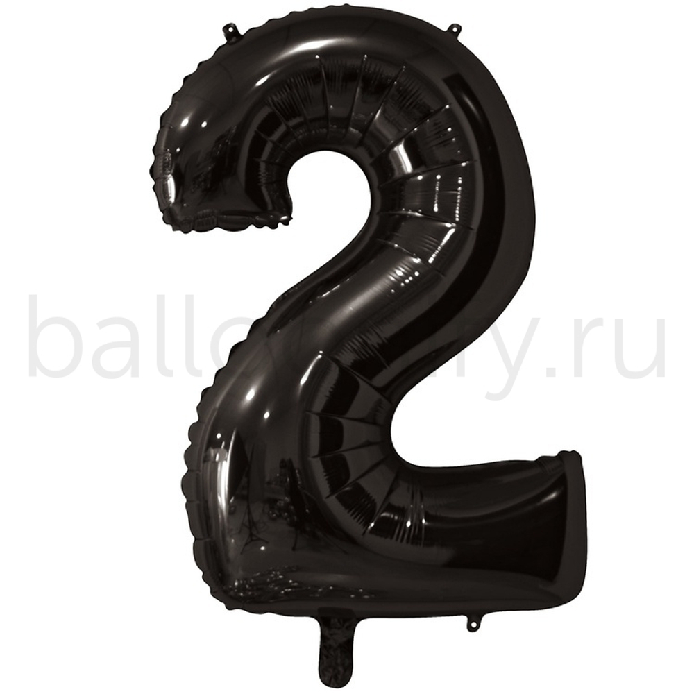 Шар ЦИФРА 2 Black 26" 66 см