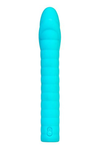 Бирюзовый вибратор Nalone Dixie - 16,7 см. (Цвет: бирюзовый)