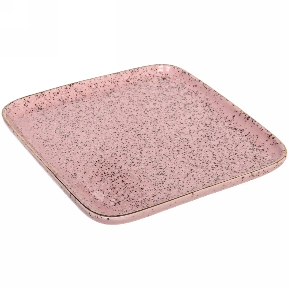 Тарелка керамическая «Pink Stone» 21,1*21,1*2,3см
