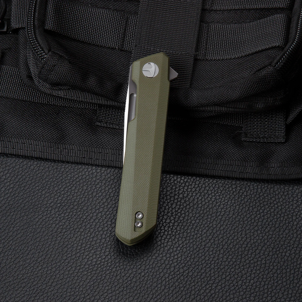 Нож складной Bestech knives BMK01B Dundee, рукоять зелен.G10, клинок D2