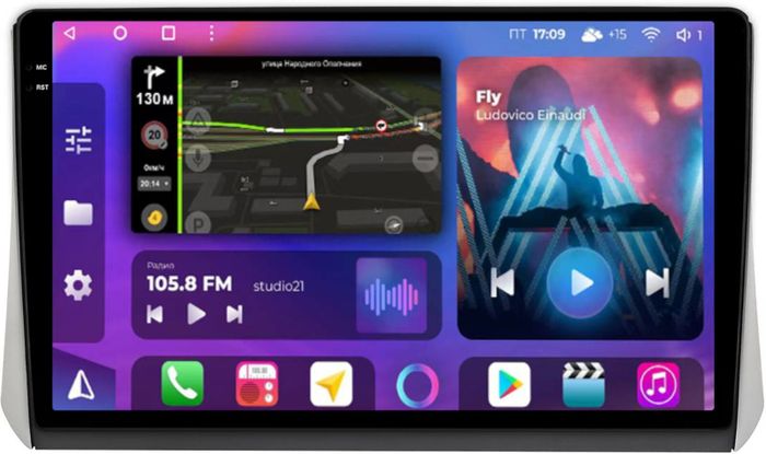 Магнитола для Mitsubishi Xpander, Xpander Cross - FarCar BM10-2K-7863-10 монитор 10.36" 2K QLED на Android 14, Быстрая, CarPlay, 4G SIM-слот