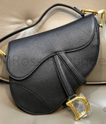 Черная сумка седло Dior Saddle