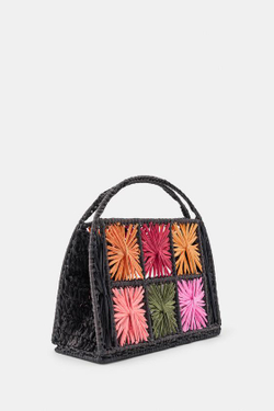 ZARA КОМБИНИРОВАННАЯ СУМКА-КОРЗИНКА, КОРИЧНЕВЫЙ