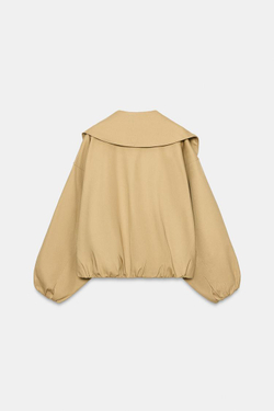 ZARA КОРОТКАЯ КУРТКА С ПРЯЖКОЙ — ZW COLLECTION, РЫЖЕВАТО-КОРИЧНЕВЫЙ