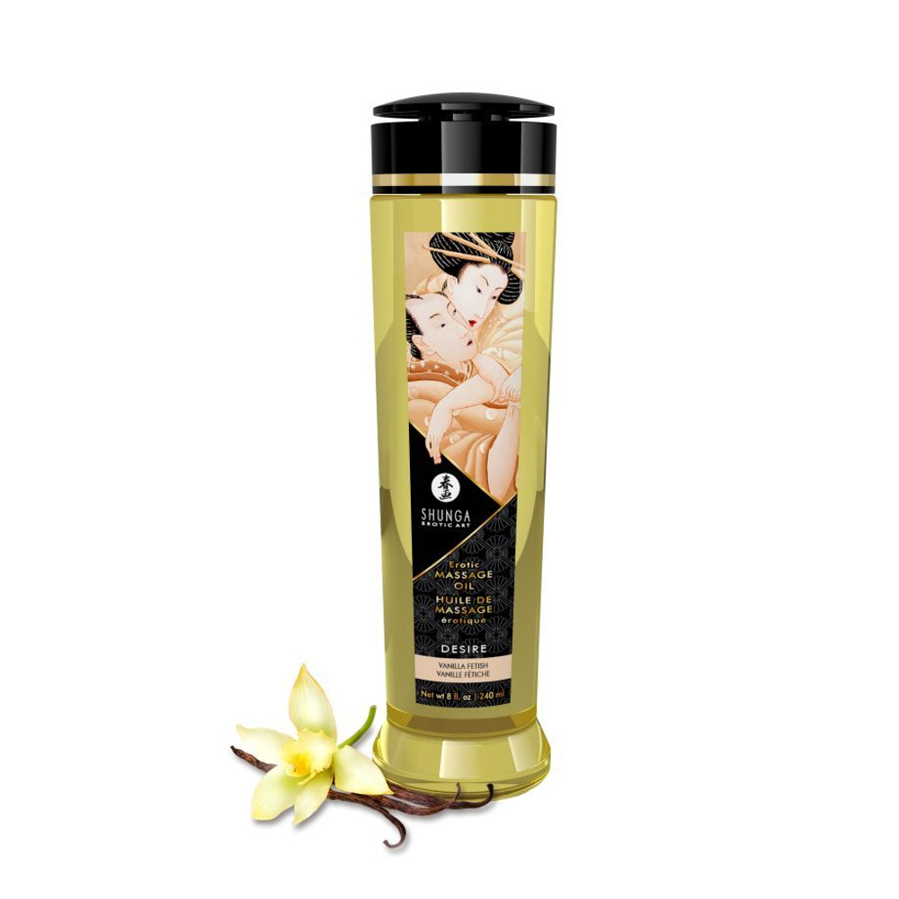 Shunga Erotic Massage Oil - Масло массажное, Ваниль 240 мл
