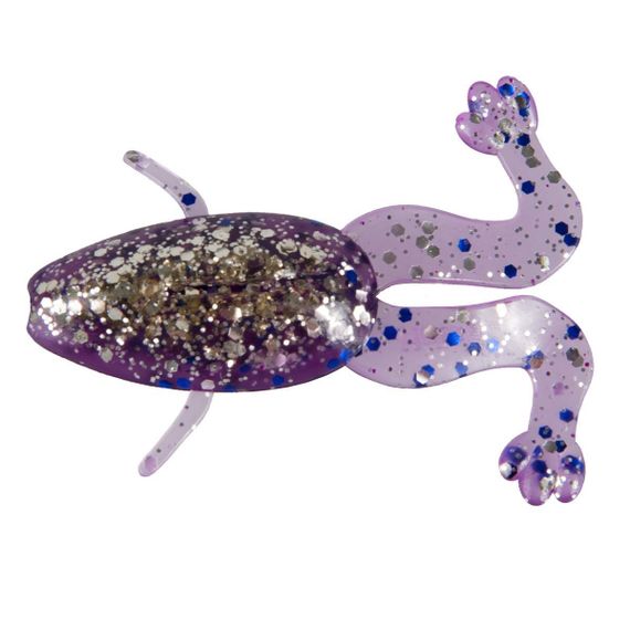 Лягушка несъедоб. Helios Crazy Frog 2,36"/6,0 см Silver Sparkles & Fio 100шт. (HS-22-036-N)