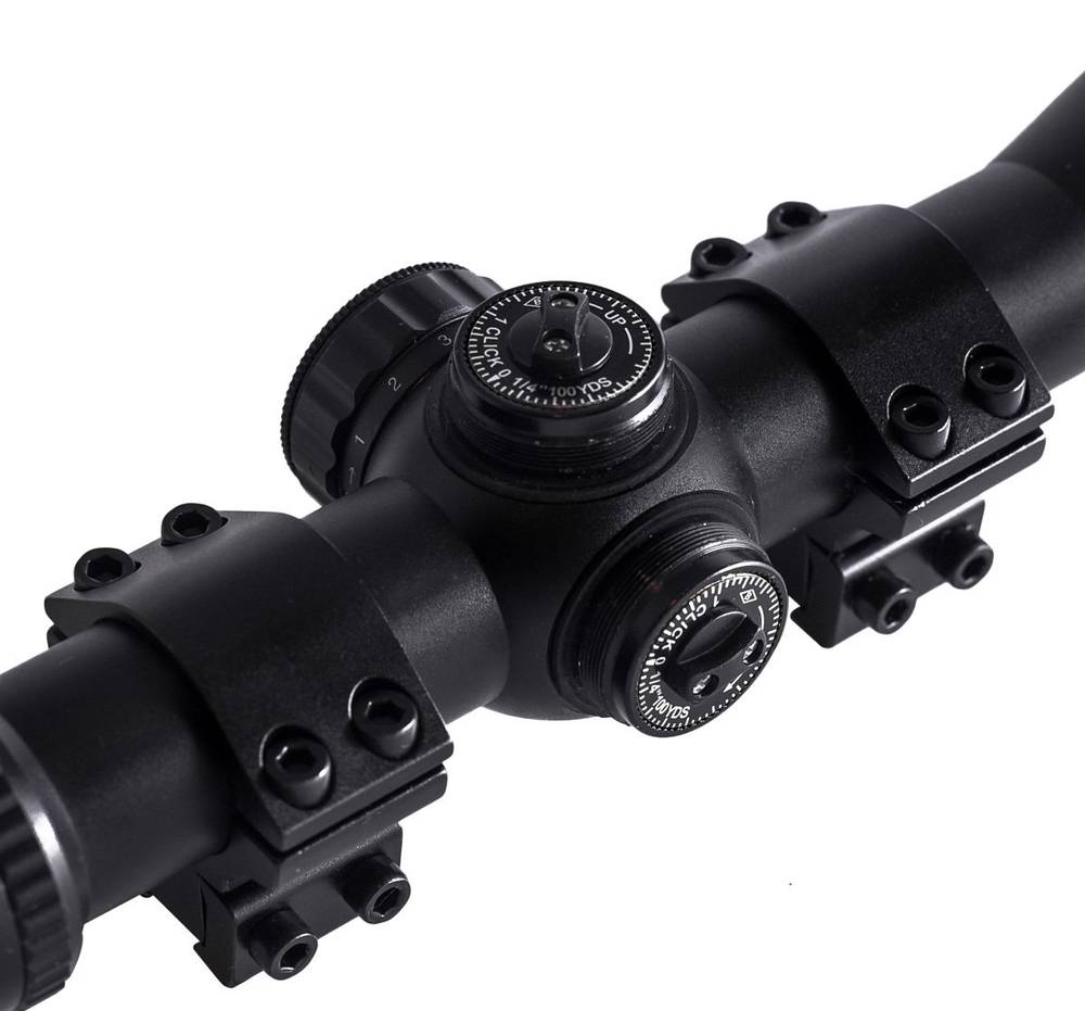 Прицел Nikko Stirling серии MOUNTMASTER 4x32, Half MD, подсветка красн./зелен., АО, 2 кольца на 11мм