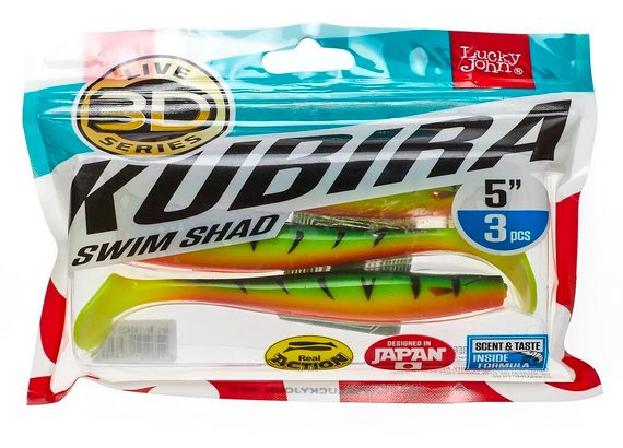 Виброхвосты LJ 3D Series KUBIRA SWIM SHAD 5,0in (12,50)/PG13 3шт.
