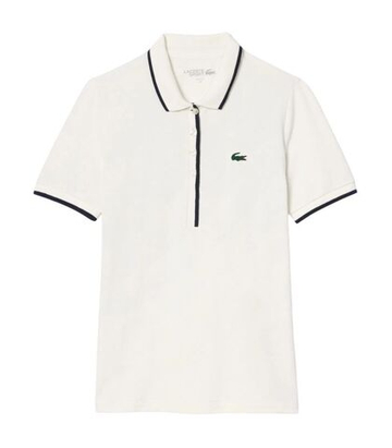 Женское теннисное поло Lacoste Regular Fit Tennis Heat Regulating - white/navy blue