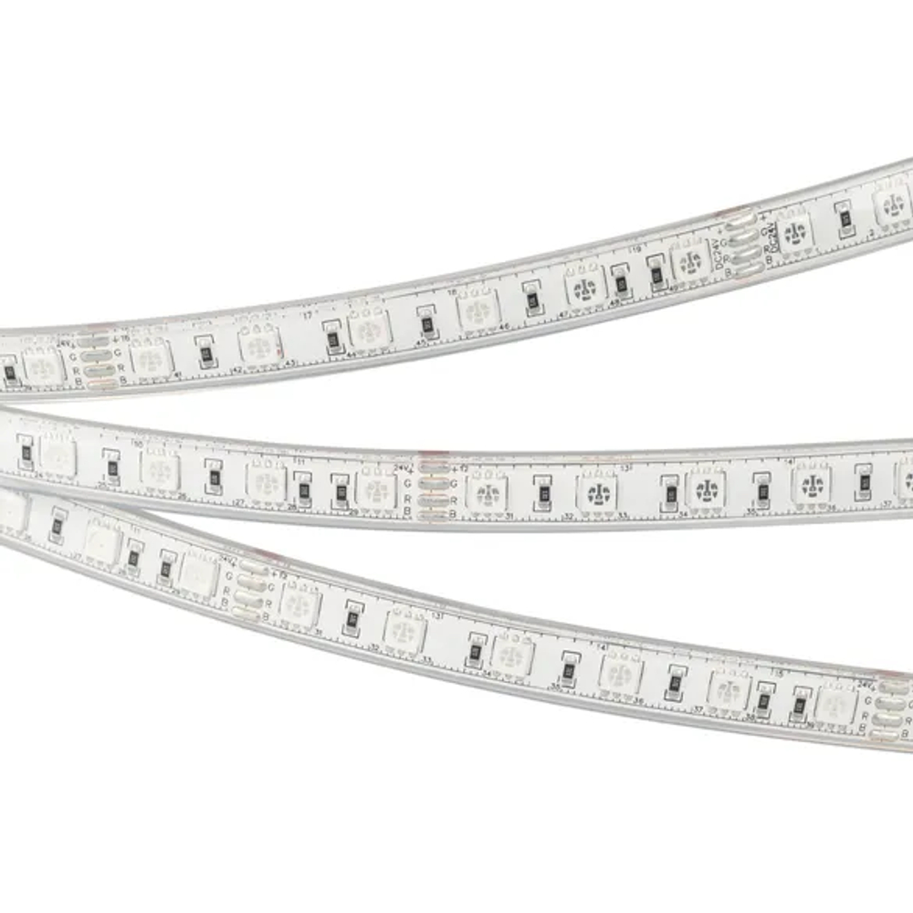 Светодиодная лента герметичная RTW-PU-B60-12.5mm 24V RGB (14.4 W/m, IP68, 5060, 5m) (Arlight, -) 029515(2)