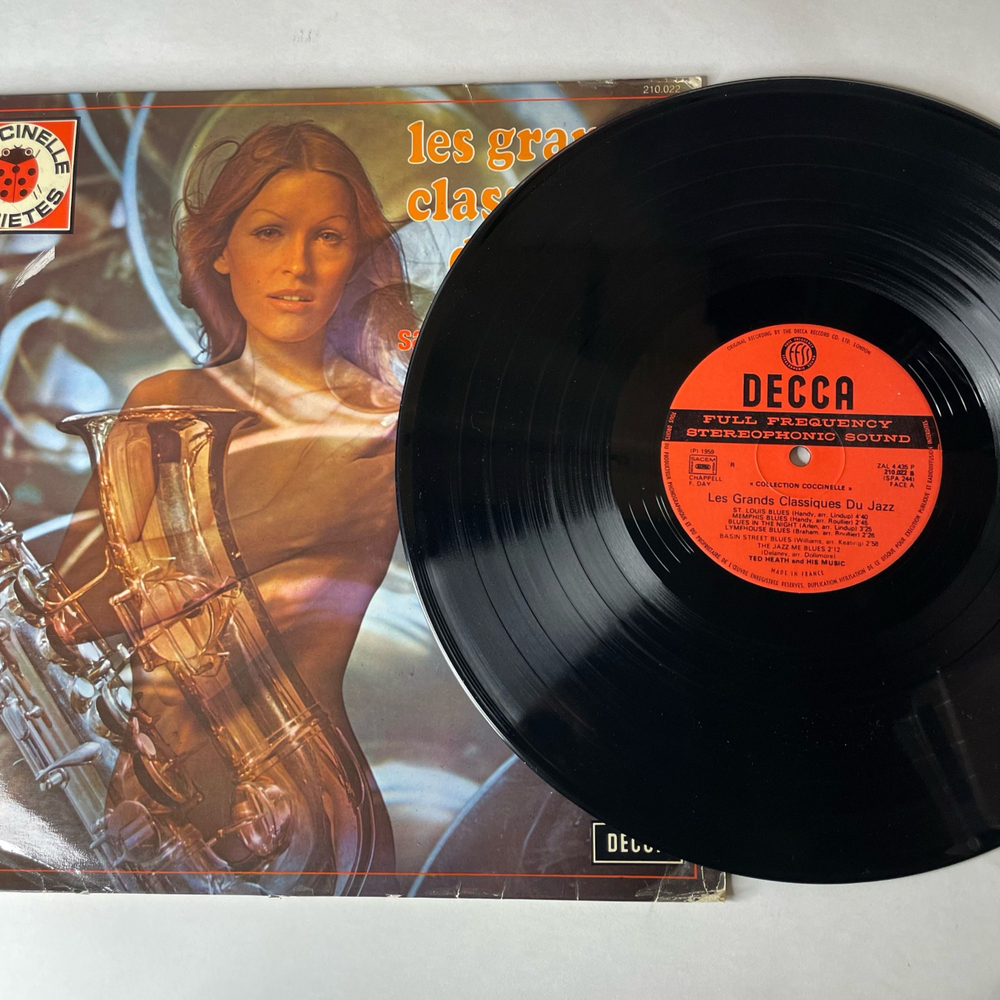 Винтажная виниловая пластинка LP Ted Heath And His Music, Les Grands Classiques Du Jazz (Бельгия 1973)