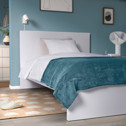 IKEA TRATTVIVA  (ИКЕА ТРАТТВИВА)  -  Покрывало - тёмный серо-синий 150х250 см
