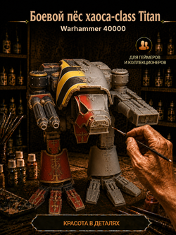 Фигурка, Боевой пёс хаоса - class Titan (Chaos Warhound ), Warhammer 40 000, высота фигурки 16 см, под покраску