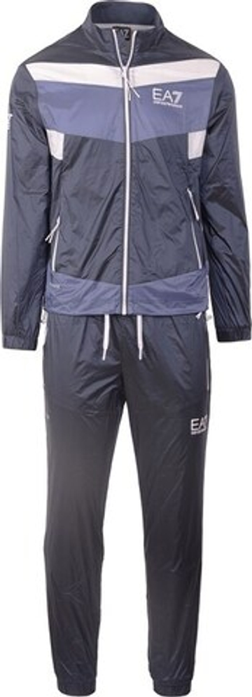 Мужской теннисный костюм EA7 Man Woven Tracksuit - синий/темно-синий