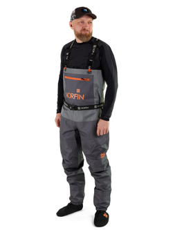 Полукомбинезон заброд. Norfin PILOT STOCKINGFOOT GRAY р.LL