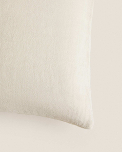 ZARA HOME ЛЬНЯНОЙ ЧЕХОЛ ДЛЯ ДЕКОРАТИВНОЙ ПОДУШКИ, ПЕСОЧНЫЙ