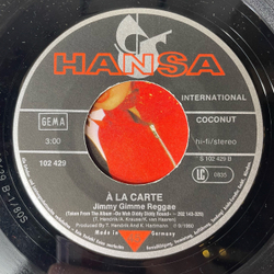 Винтажная виниловая пластинка 7 дюймов (маленькая пластинка) A La Carte Ring Me, Honey (Германия 1980)