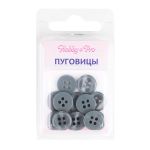 Пуговицы 4 прокола 18L=11 мм, цв. серо-зеленый Перламутр, 15 шт
