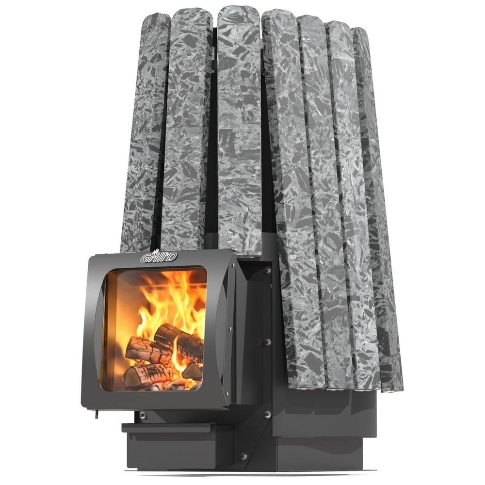 Дровяная банная печь Grill'D Cometa Vega 450 Short Max Stone (Серпентинит)