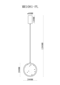Подвесной светильник светодиодный MyFar Lora MR1081-PL