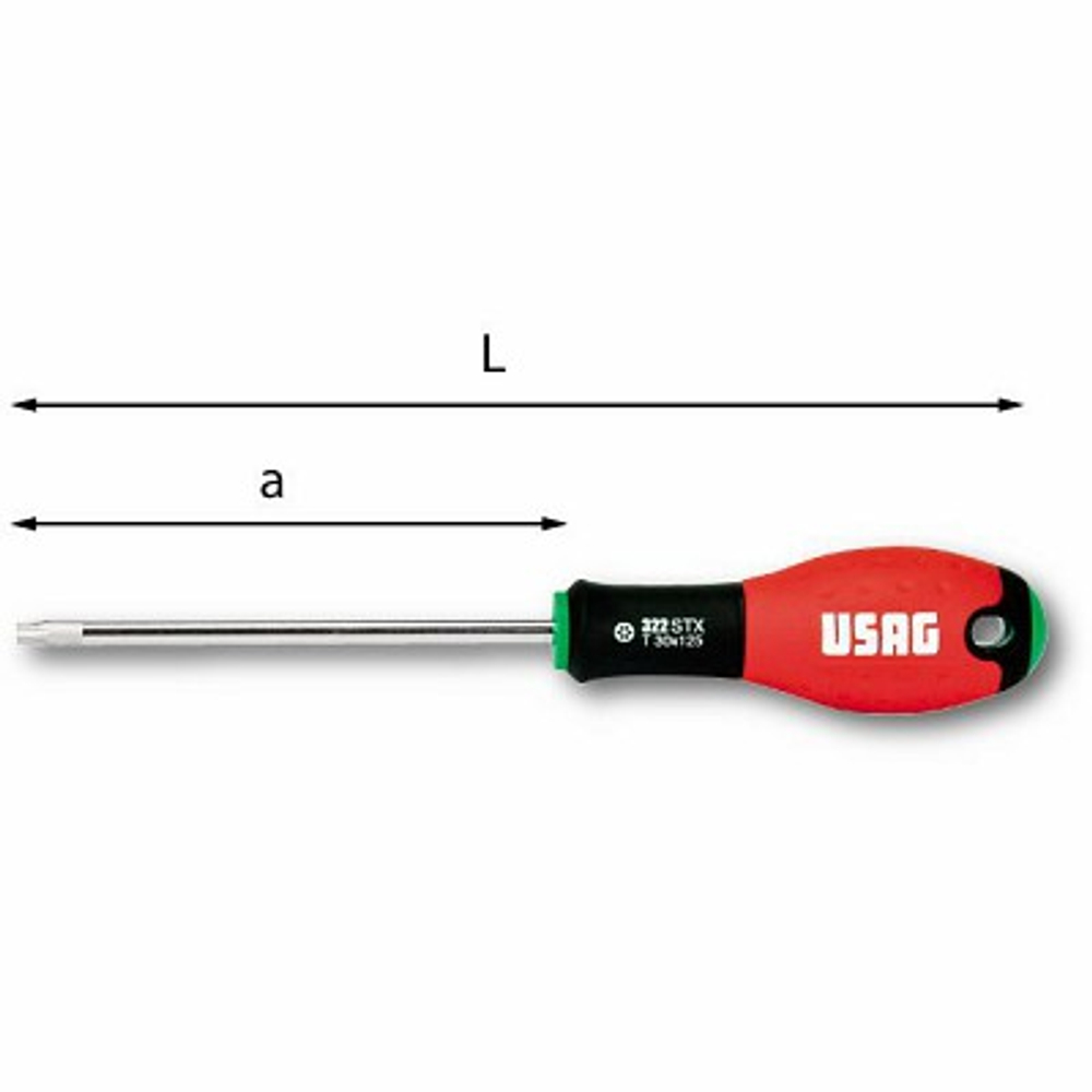322 STX Отвертка TORX® TAMPER RESISTANT, T25x100, USAG (Италия)