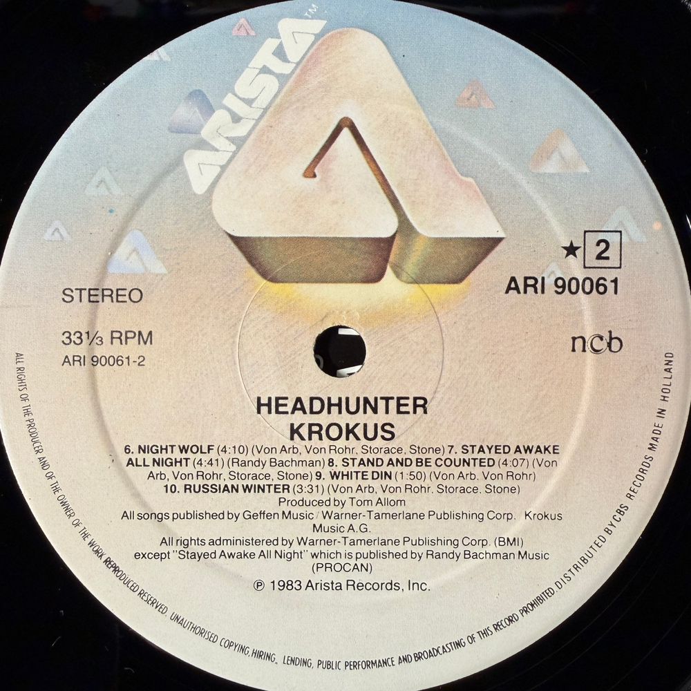 Krokus ‎– Headhunter (Голландия 1983г.)