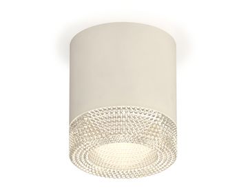 Комплект накладного светильника с композитным хрусталем 1*MR16 GU5.3 XS7401020 SWH/CL белый песок/прозрачный (C7401, N7191)DIY System Complects Ambrella