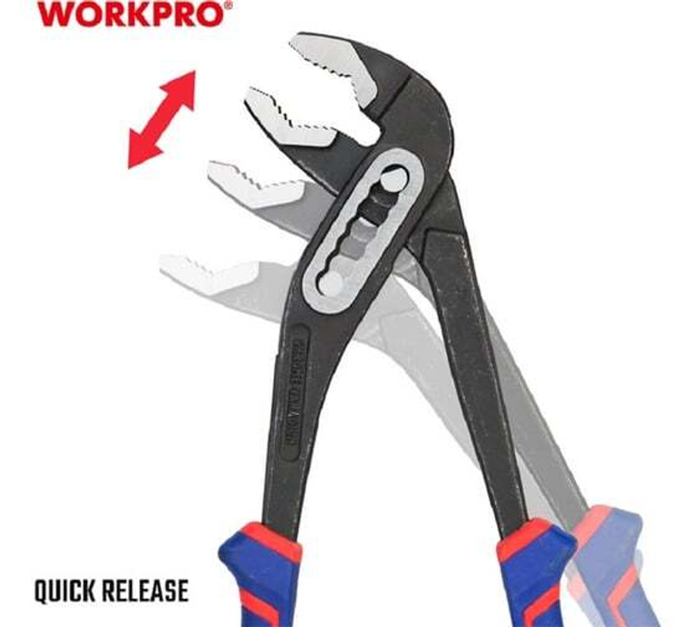 Переставные клещи WORKPRO 300 мм, 12 дюймов, CR-V WP231029