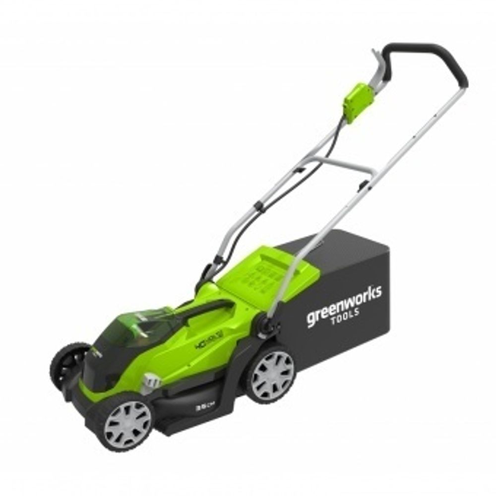 Аккумуляторная газонокосилка Greenworks G40LM35K6, 40v, 35 см, АКБ 5 А·ч и ЗУ