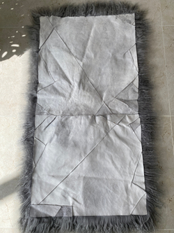 Шкура коврик меховой прикроватный ангорская коза, 120х60 см.