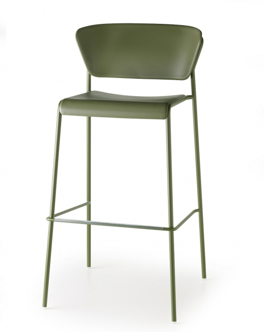Стул пластиковый барный Scab Design Lisa Technopolymer Go Green, оливковый