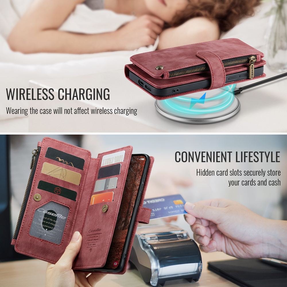 Многофункциональный чехол-кошелек CaseMe 3 in 1 Matte Wallet для Samsung Galaxy S26+