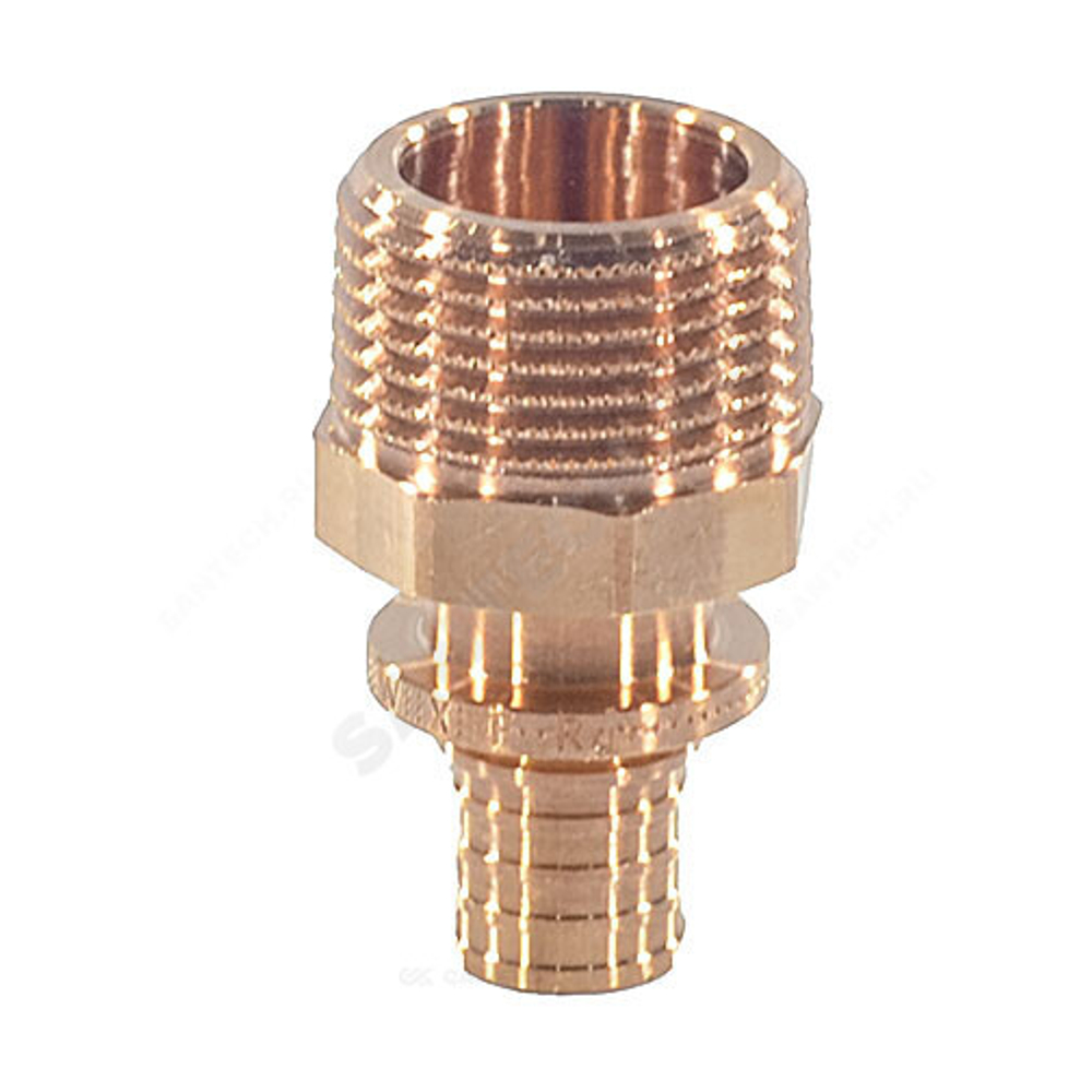 Муфта для PE-X труб аксиальная бронза Дн 16х1/2" НР RAUTITAN RX+ Rehau 14563111001