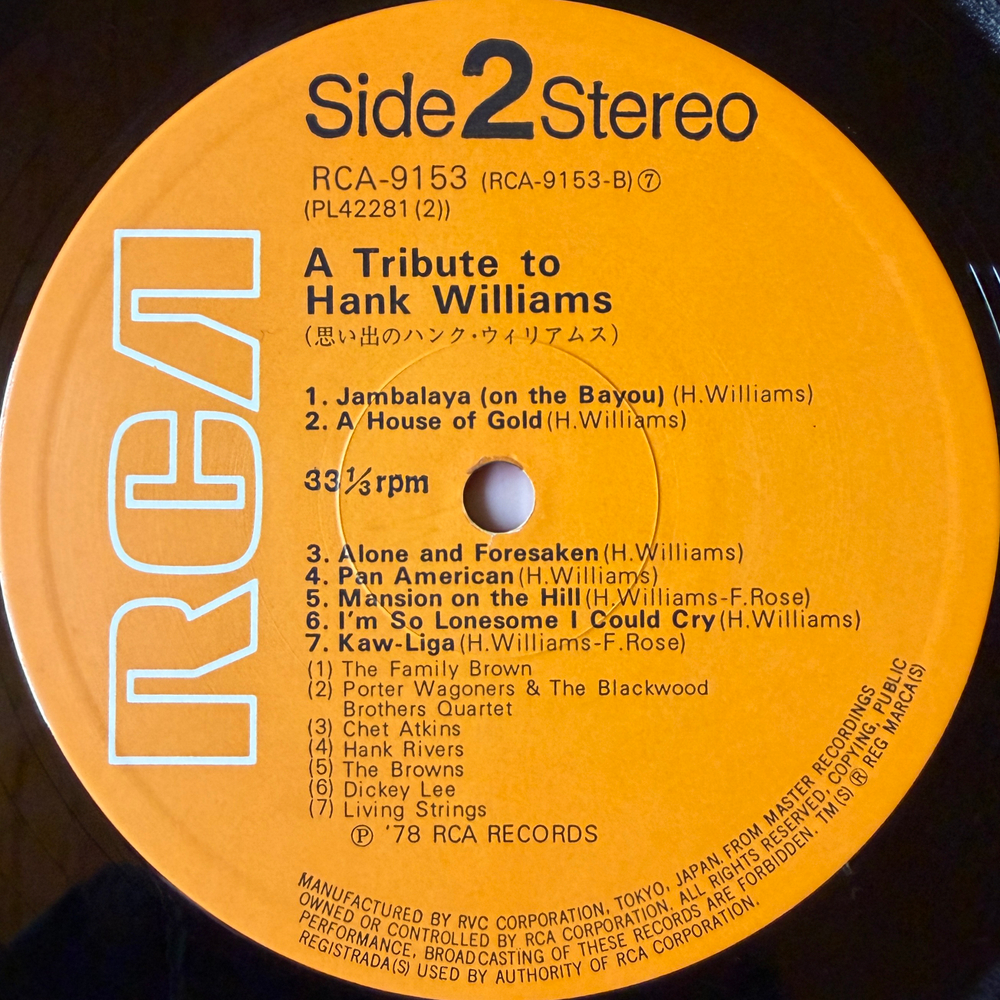 Виниловая пластинка Сборник A Tribute To Hank Williams 2LP
