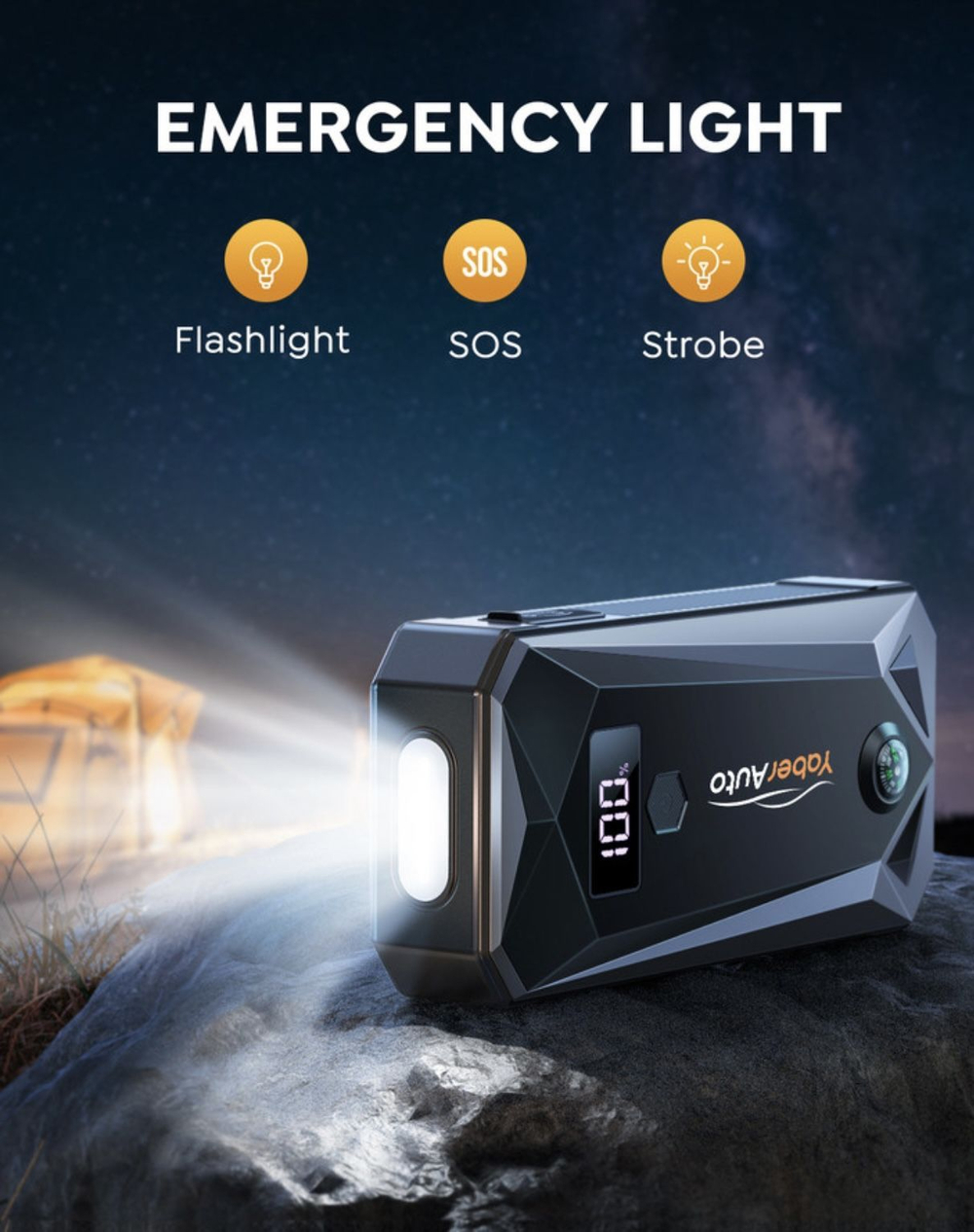 Устройство пусковое портативное бустер 21800mAh 2500A Yaber YA50
