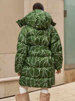 Пуховик средней длины с поясом Green Grass (limited edition)