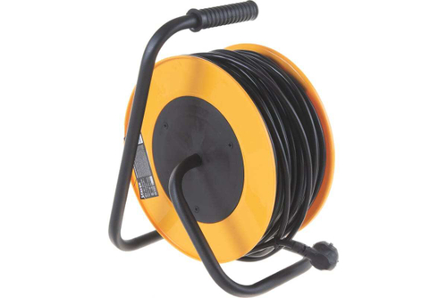 Удлинитель на катушке Stayer MS 315, 50 м, 3500 Вт, заземление, 4 гнезда, ПВС 3x1,5 кв мм, 55078-50