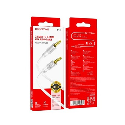 Кабель AUX Borofone BL19 1м White
