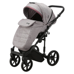 Adamex Rimini LUX RI-40 (2в1) Светло-розовая ткань + Сливовая экокожа