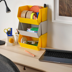 IKEA FODERTRÅG  (ИКЕА ФОДЕРТРОГ)  -  Органайзер для стола/стены - ярко-желтый 25x18x15 см