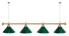 Лампа STARTBILLIARDS 4 пл. (плафоны хром,штанга хром,фурнитура золото)