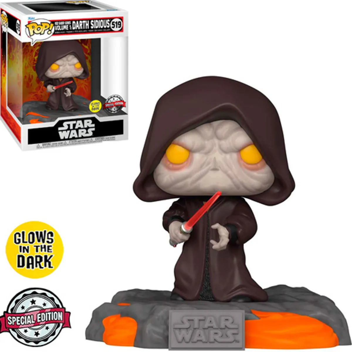 Funko POP! Star Wars Red Saber Series Vol. 1: Darth Sidious (GW Exc) (519)
