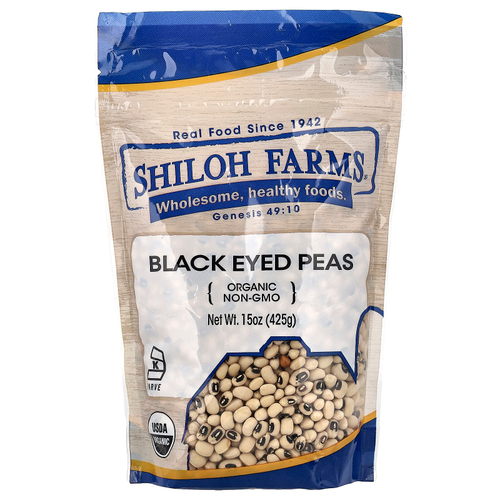 Shiloh Farms, органический черный горох, 425 г (15 унций)