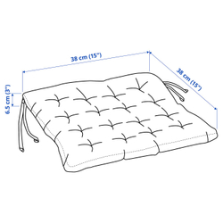 IKEA VIPPÄRT  (ИКЕА ВИППЭРТ)  -  Подушка на стул - бежевая 38x38x6.5 см