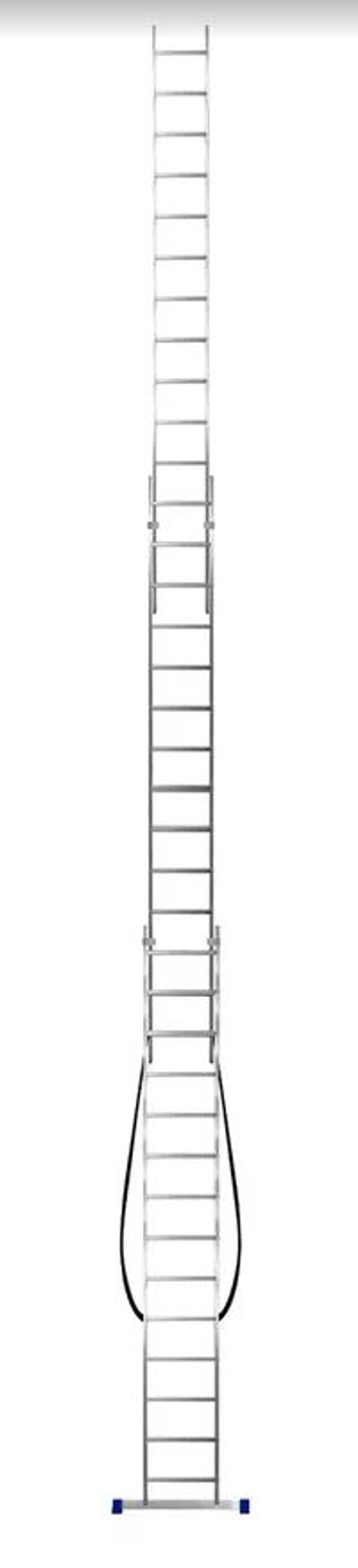 Лестница алюмин.  3секц* 14ступеней (3,97м-6,68м-9,50м) / МОНТАЖНИК
